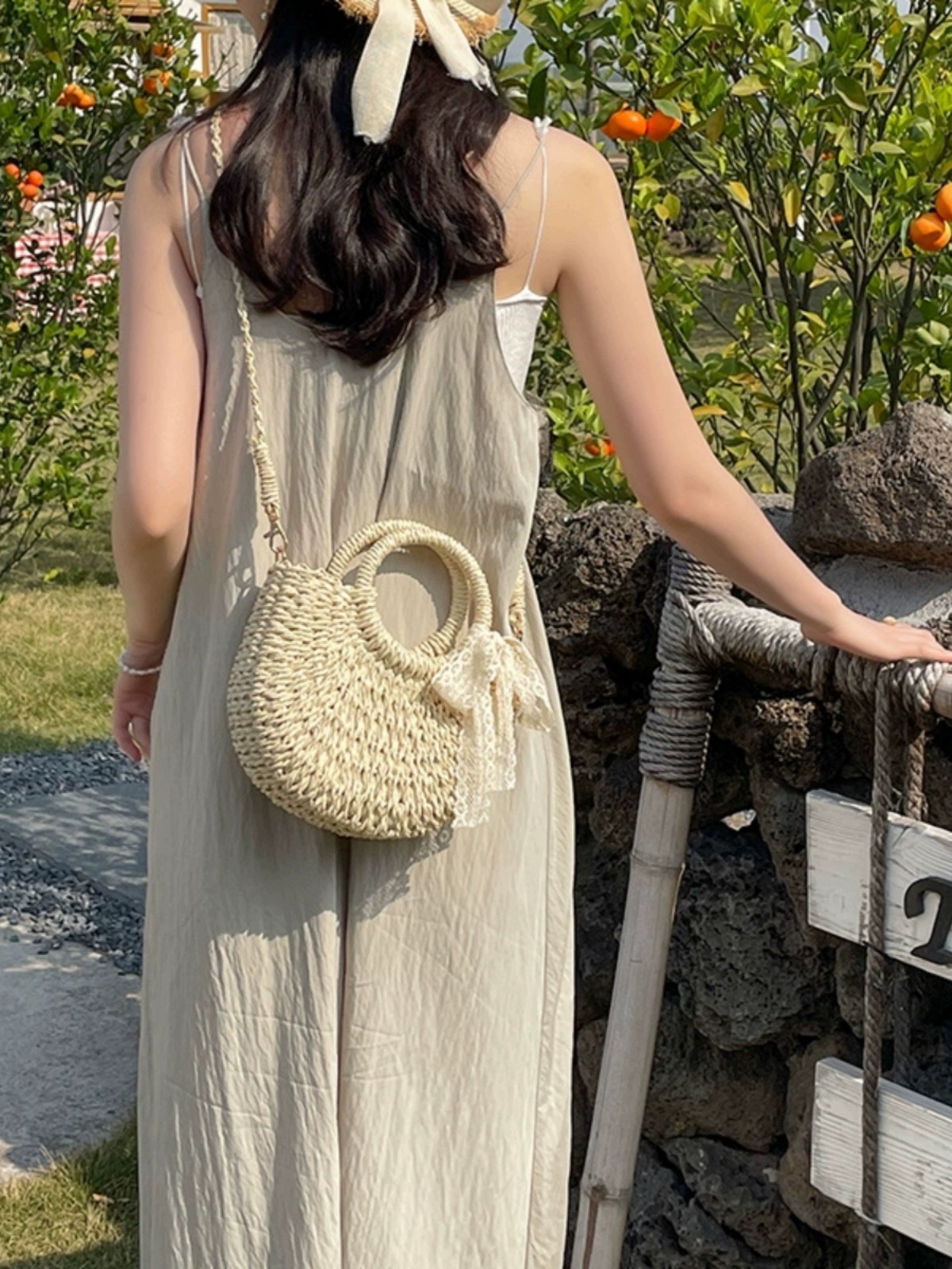 Beach Bag Bucket Tote Bag Straw Bag Weave Bag School Mini Tote Handbag Shoulder Beach Travel Handbag Crossbody Casual Tote