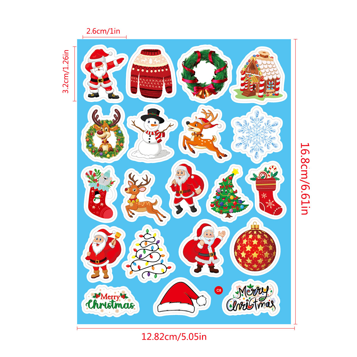New 160Pcs Holiday Theme Kids Christmas Ornament Stickers Bulk Pack Gifts For Adults Party