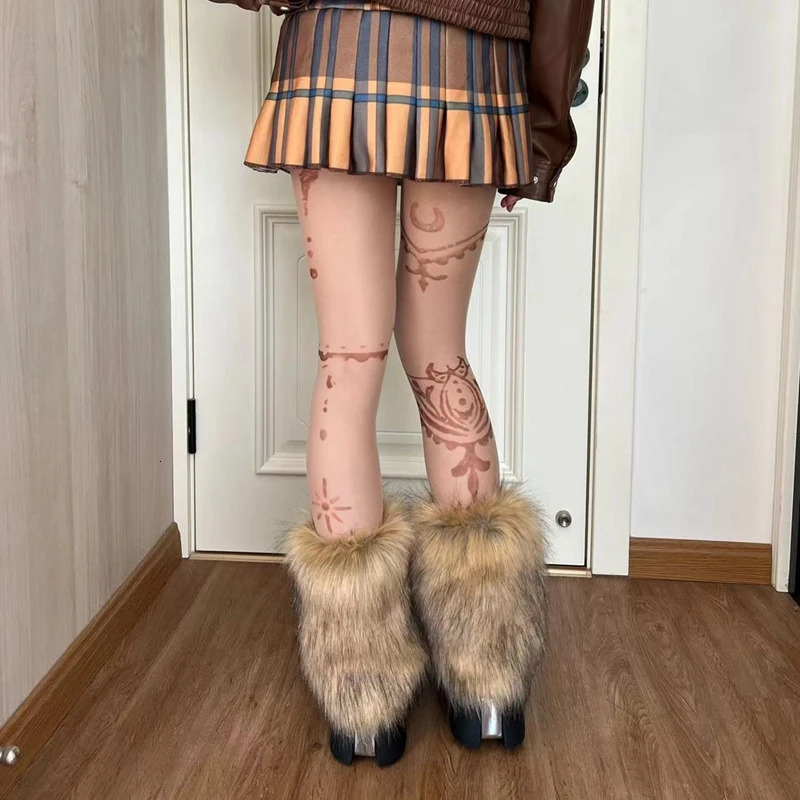 Faux Fur Boot Toppers Women Winter Leg Warmers Fluffy Furry Boot Cuffs Cover Party Costume Accessories Warm Leggings 241031