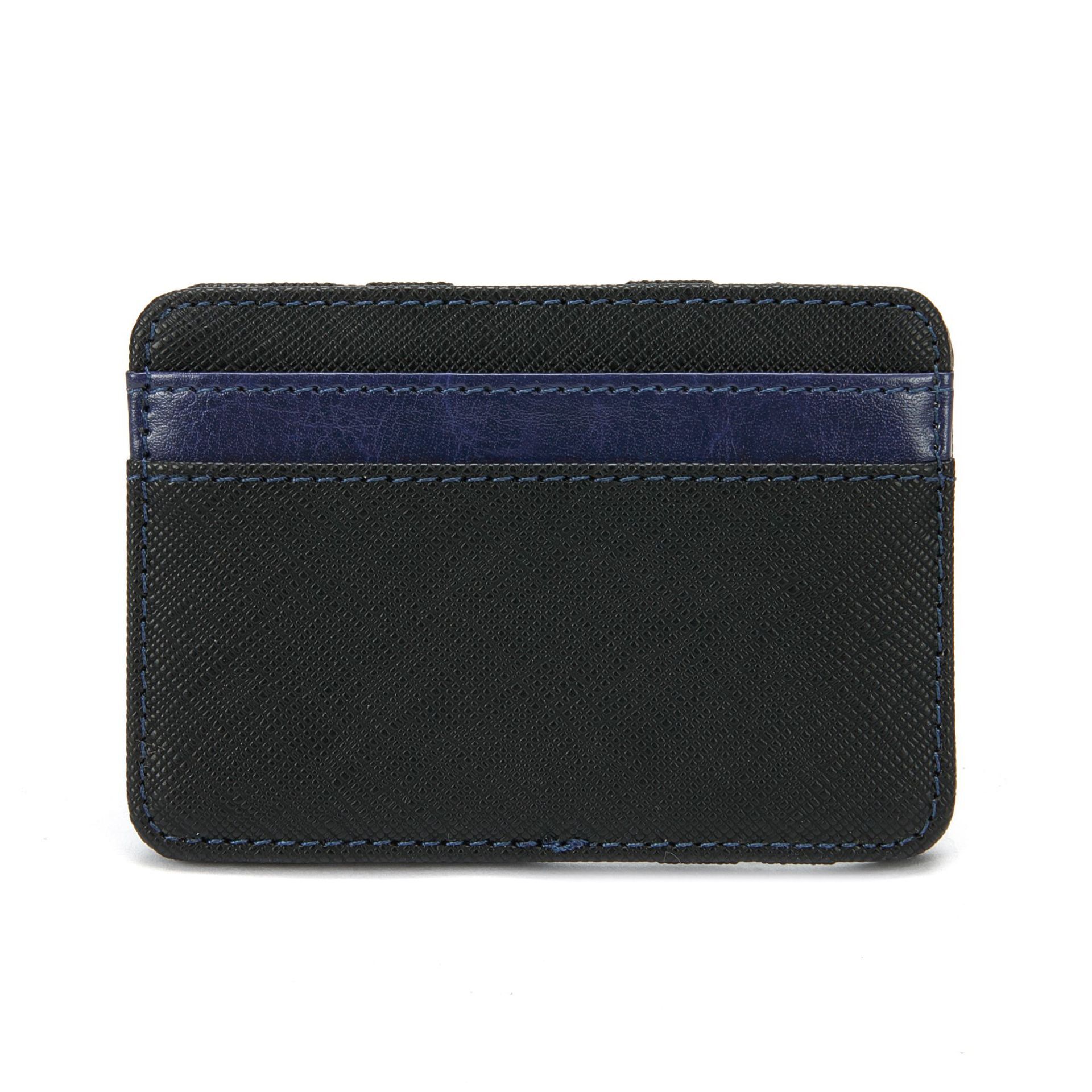 New designer short PU cross pattern magic wallet card bag
