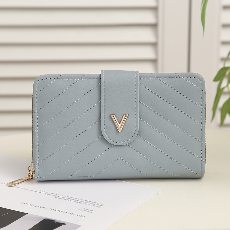 New Designer Fashion Long Buckle Wallet PU Leather Multi Slot Card Swap Solid Color Zipper Handbag