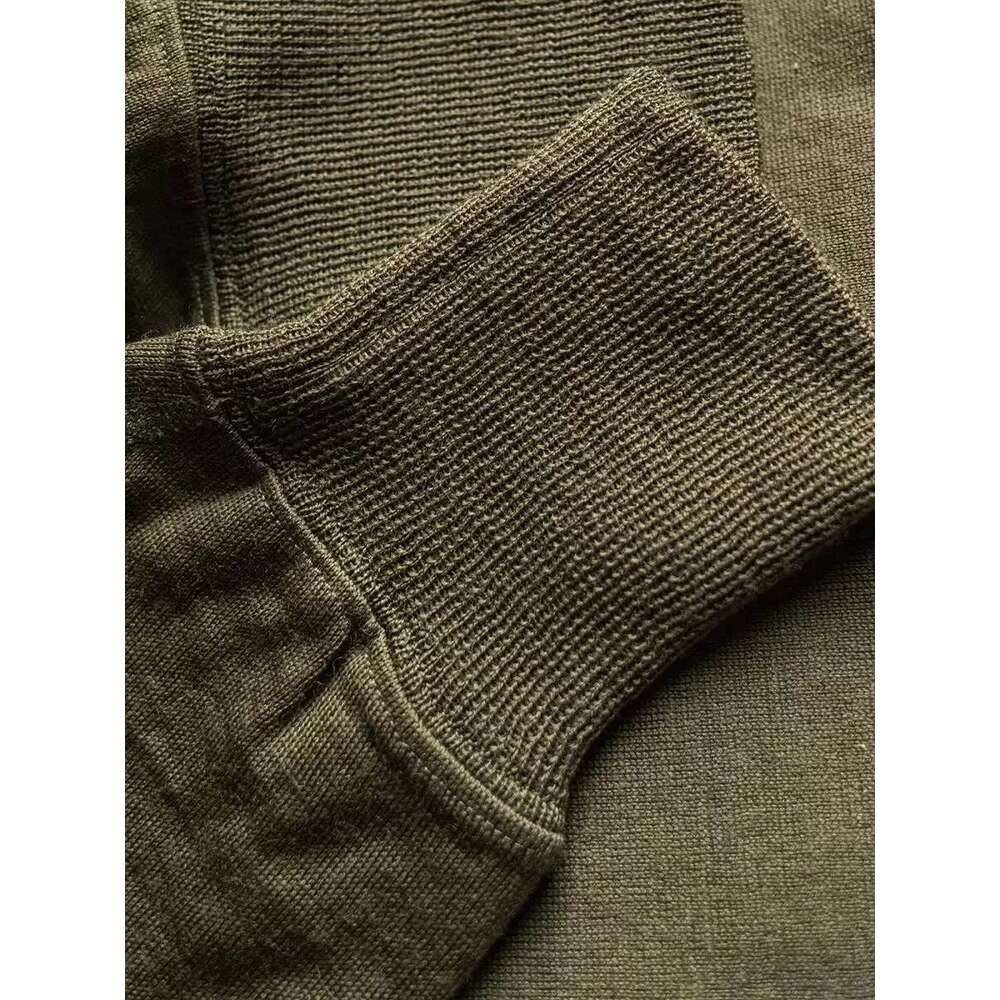 Red Bronson 100% Merino Wool Shirt Og-208 Jungle Sweater Men's Knit Jumper Olive Green