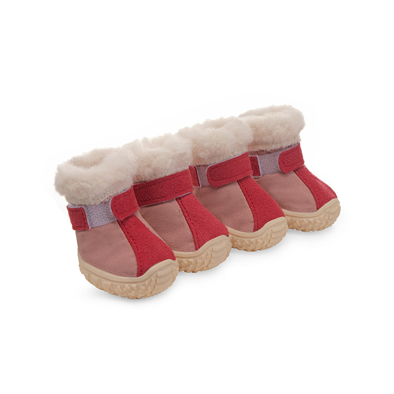 Winter Colorful Teddy Warm Pet Shoes for Autumn and Winter, Bomei Small Anti slip Dog Shoes