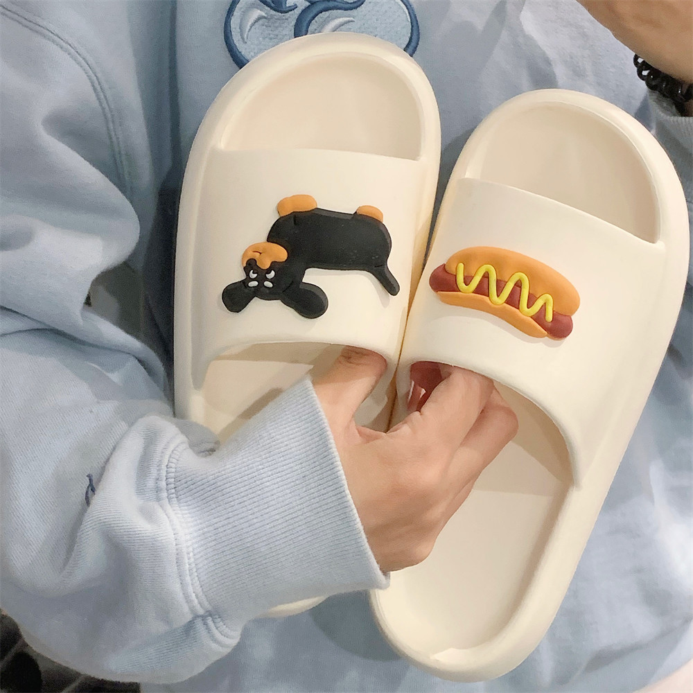 Soft cloud cartoon cute puppy slipper Women's slipper Men's slide shoes Indoor family platform slipper Women's summer beach non-slip sa