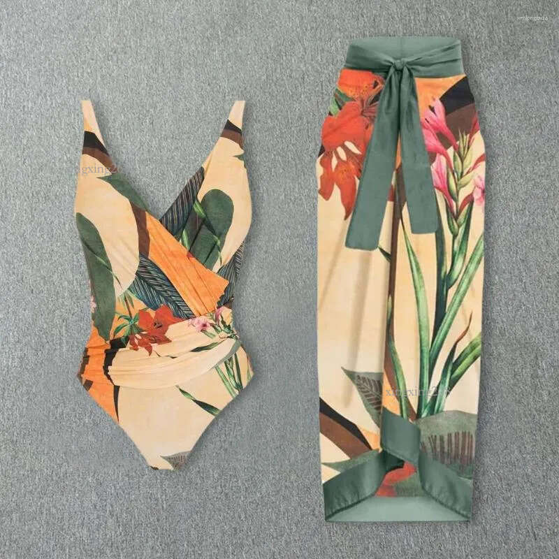 Women's Swimwear Vintage Women One Piece Swimsuit Designer Bathing Suit Beach Dress Cover Up Luxury Surf Wear Summer Beachwear