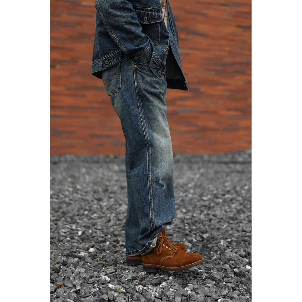 Second Order Washed Jeans Vintage Streetwear 13Oz Seedge Denim Pants For Men