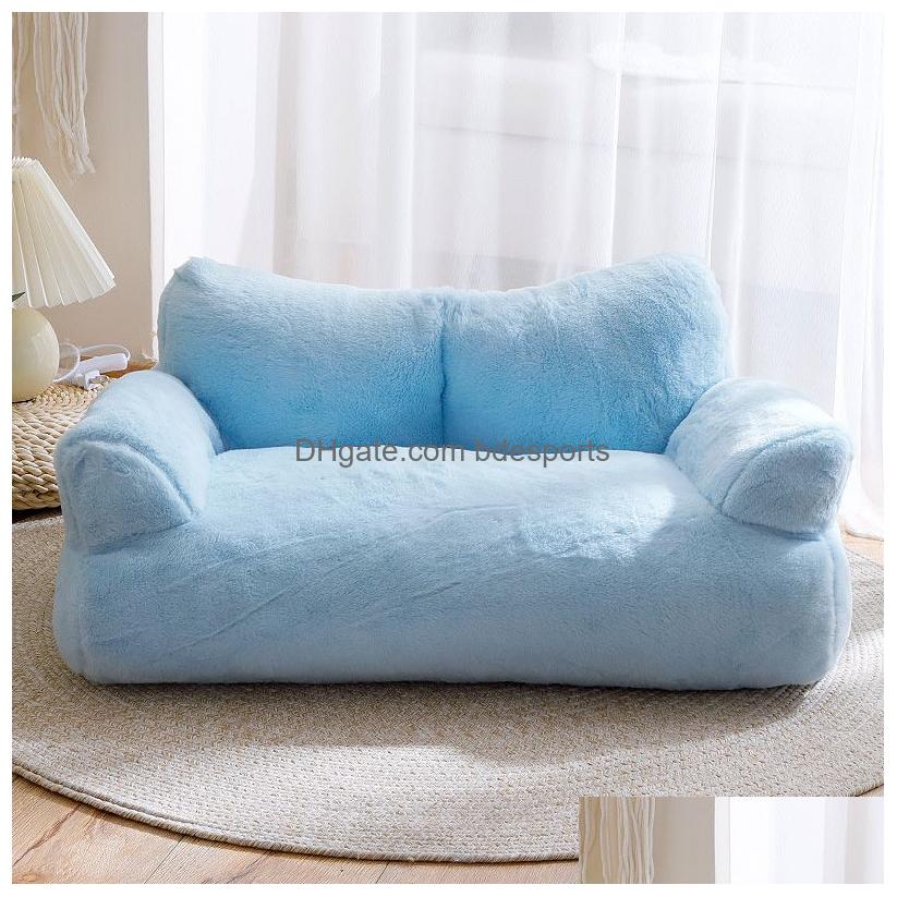 Houses & Kennels Accessories Cozy Cat Bed Nest Winter Warm Sofa House For Cats Small Dogs Comfortable Plush Puppy Kennel Drop Deliver Dheqq