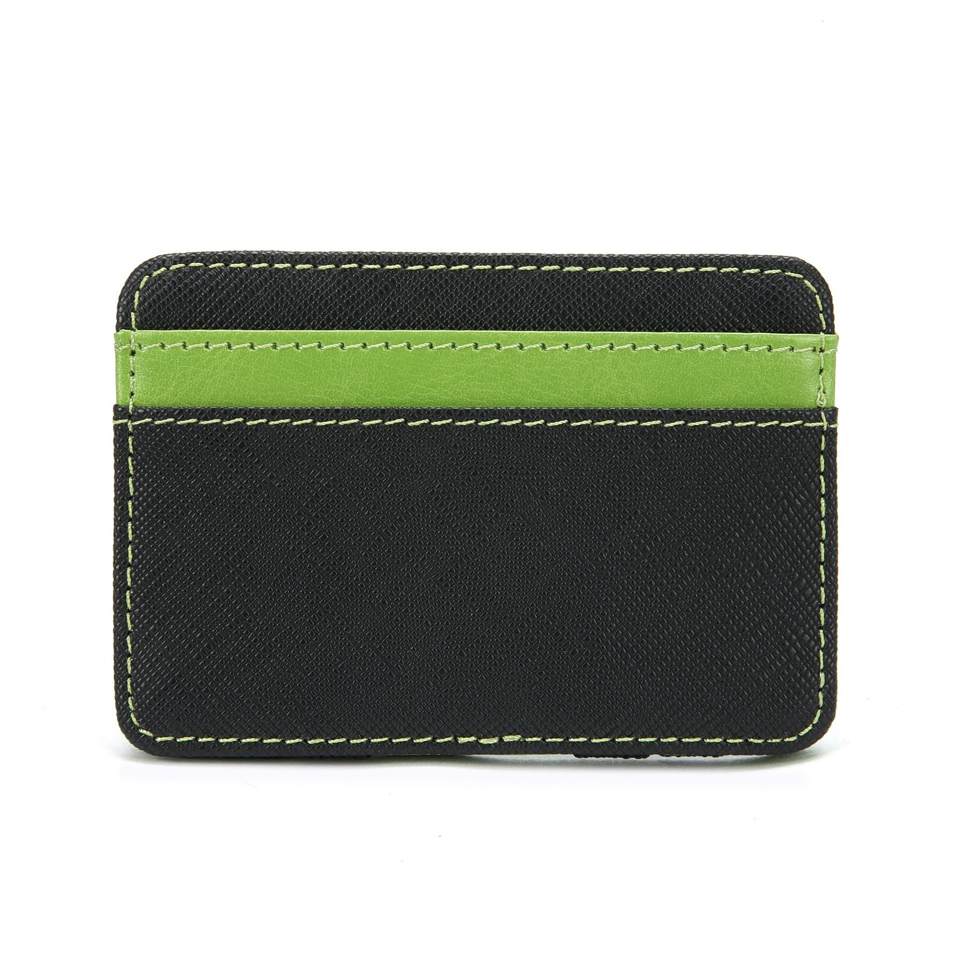New designer short PU cross pattern magic wallet card bag