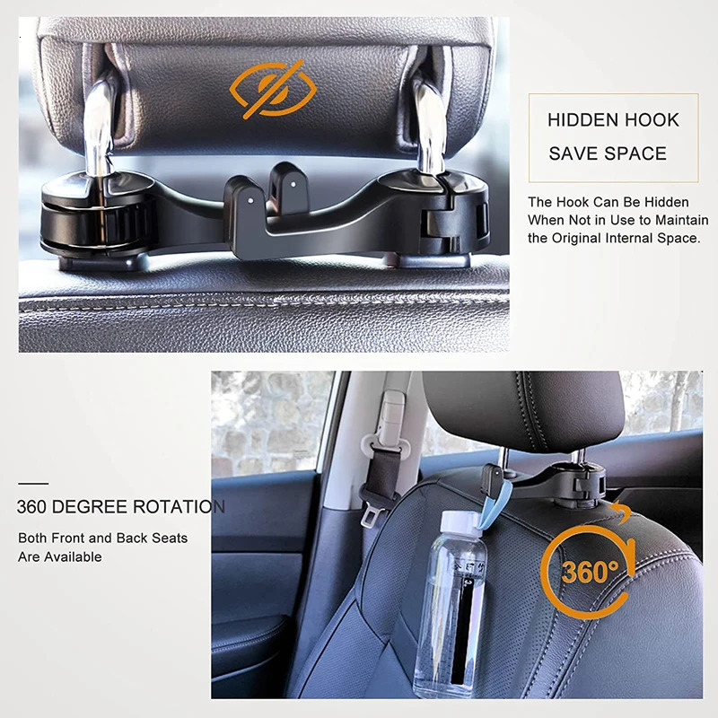 New Car Back Hook Multi Function Hanging Storage Mobile Holder Lazy Rear Seat Phone Headrest Bracket