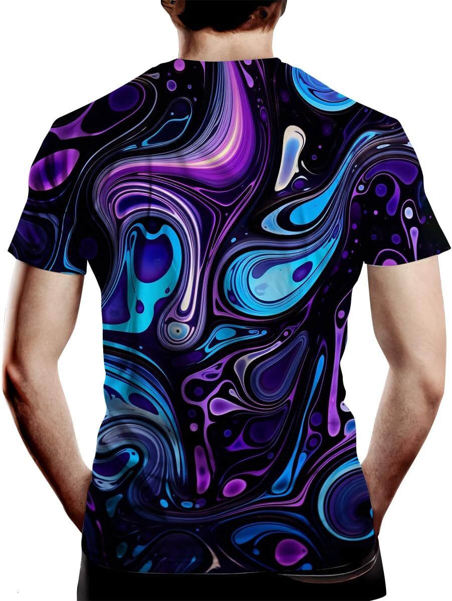 Mens T shirt Mens T shirt Men's Novelty 3D Print T-Shirts Colorful Super cool fashion tee Casual tops summer clothes tee Casual tops summer cloth