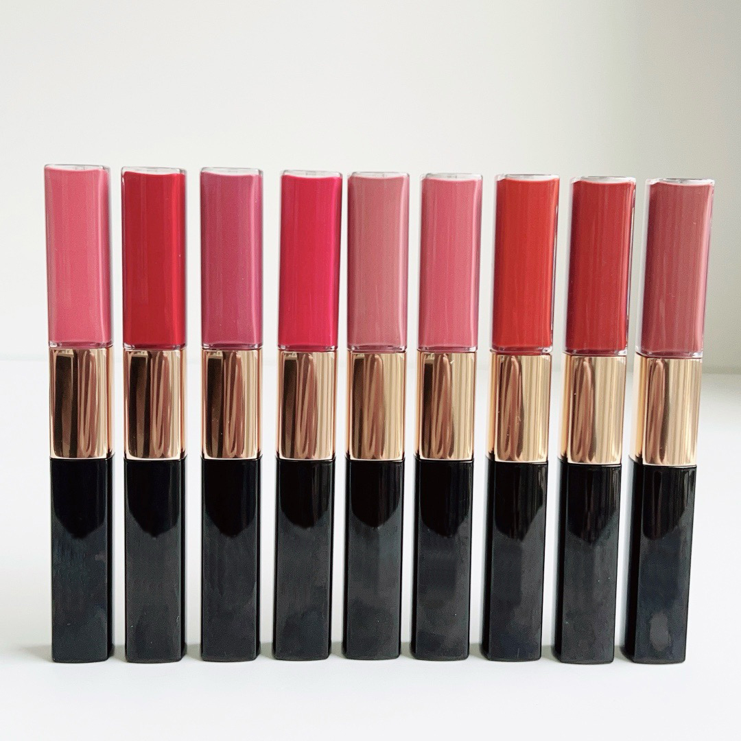 Top Quality Brand New Ultrawear Liquid Gloss 4.5ml With 3.5ml Ultra Tenue Glaze Waterproof Non-Stick Cup Lipstick Sexy Red Tint Lip Mud Lasting Makeup
