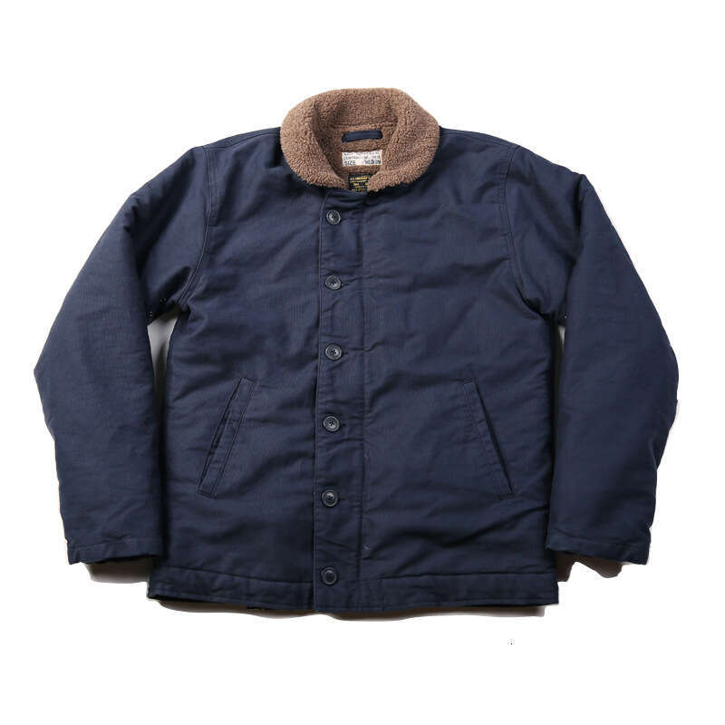 NON STOCK USN N-1 Deck Jacket Sherpa Ing Military Style Men Warm Coat 3 Colors