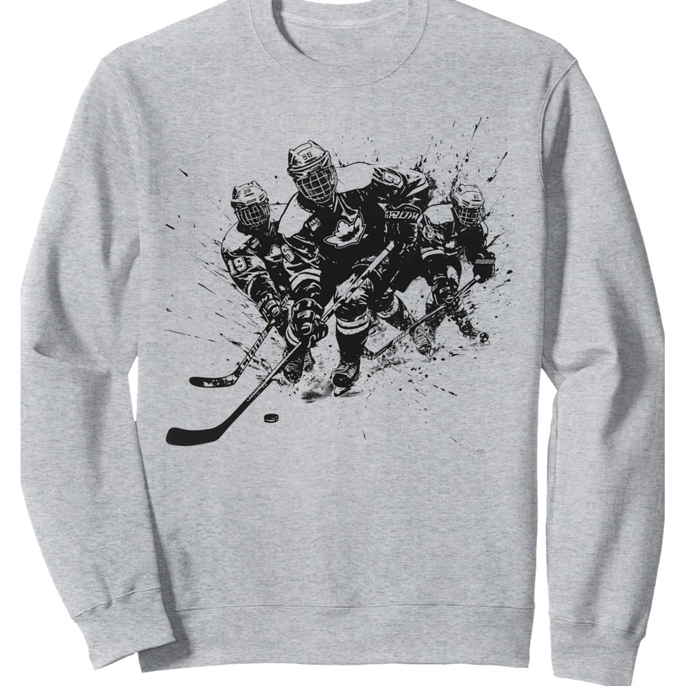 Long Sleeve Shirts for Men sweatshirt Hockey Player Sports Team Gift Ice Hockey Fan Sweatshirt T shirt Tee Streetwear Casual tops clothes
