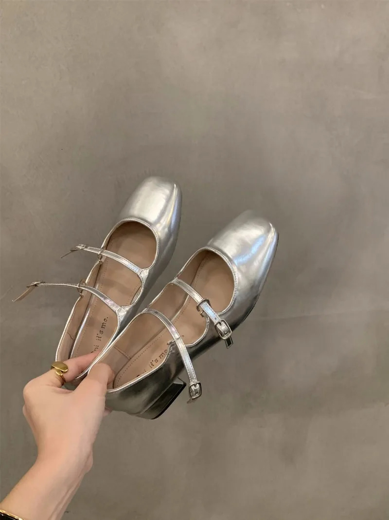Women Mary Jane Lady Footwear Japanese Style Lolita Low Elegant Bow Leather Chunky Heel Shoes tos Mujer 241030