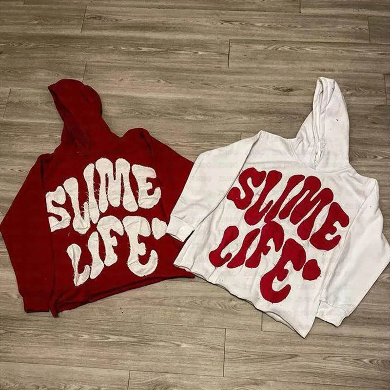 Y2k Retro American Colored Letter Hoodie Mens Fashion High Street Oversized Sportswear Womens Retro Casual Jacket 241031