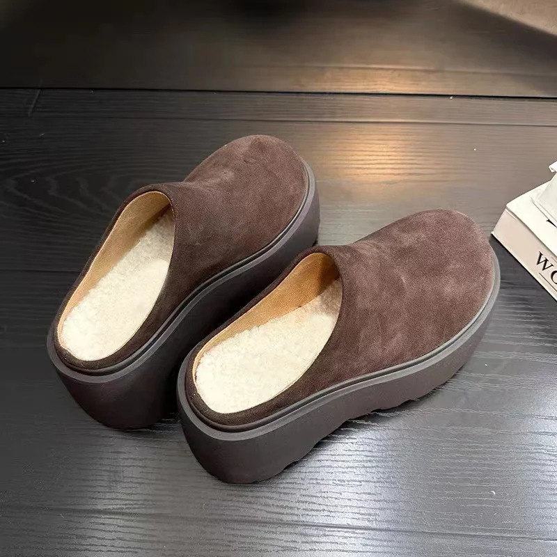Mule slider womens shoes casual slider flat cover toe slider platform comfortable casual womens Pantofle 241031