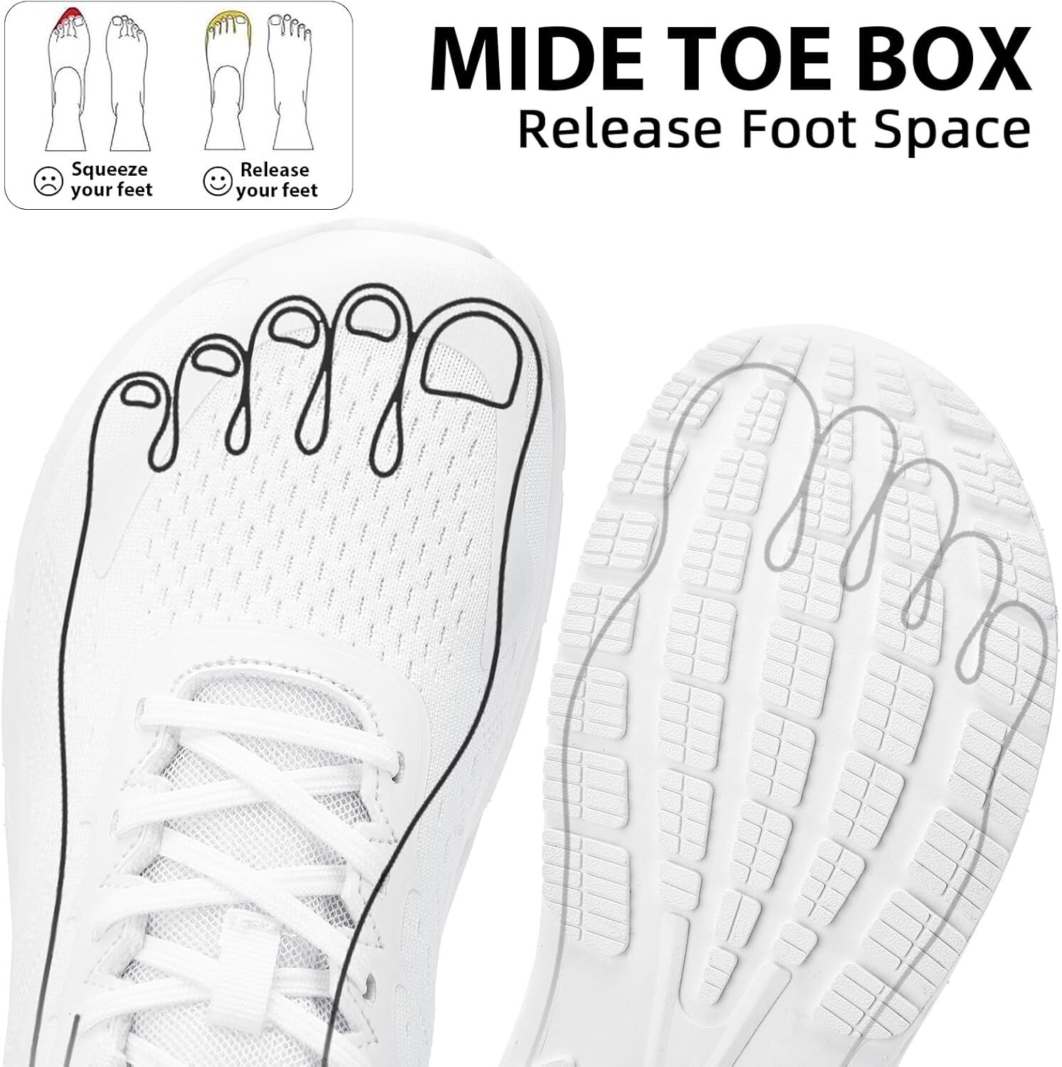 Men S Wide Toe Shoes Walking Ultra And Comfortable Suitable For Sports Running Tennis Jogging Fitness Swollen Bunions
