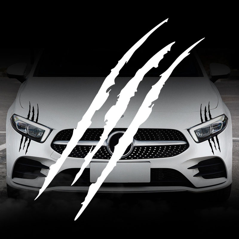 New Sticker Reflective Monster Claw Scratch Stripe Mar Headlight Auto Exterior Waterproof Vinyl Decal Car Accessories