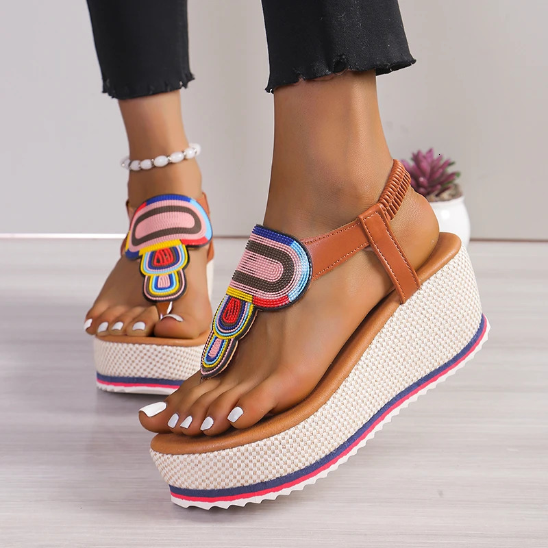 Women Sandal 2024 Summer Fashion Shoes for Women Plus Size Open Toe Wedges Sandals Women Platform Sandals 241031