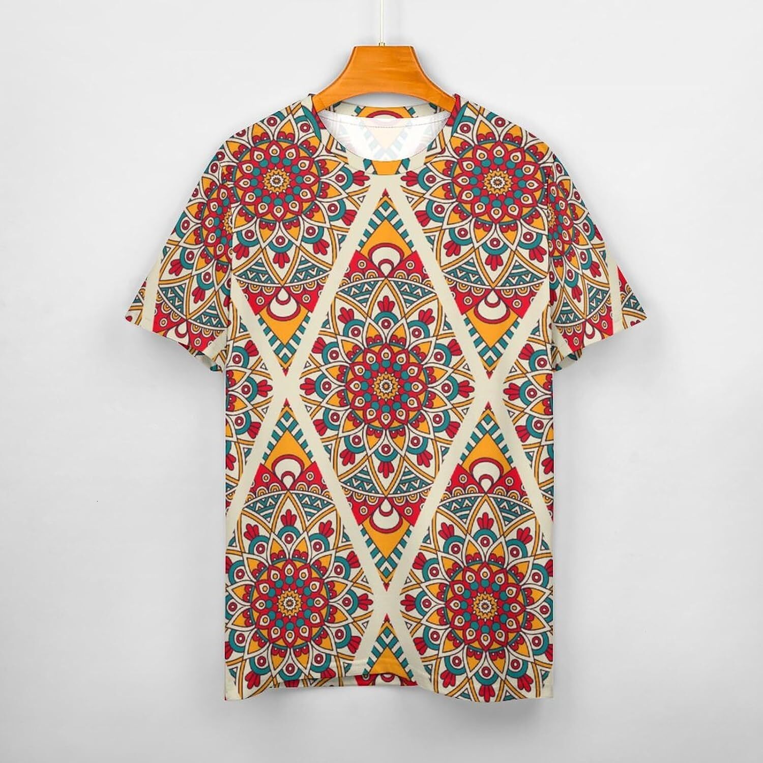 Mens T shirt Persia Pattern Cotton T-Shirt 3D Printed Casual Shirt Men's Crew Neck T-Shirt tee Casual tops summer clothes