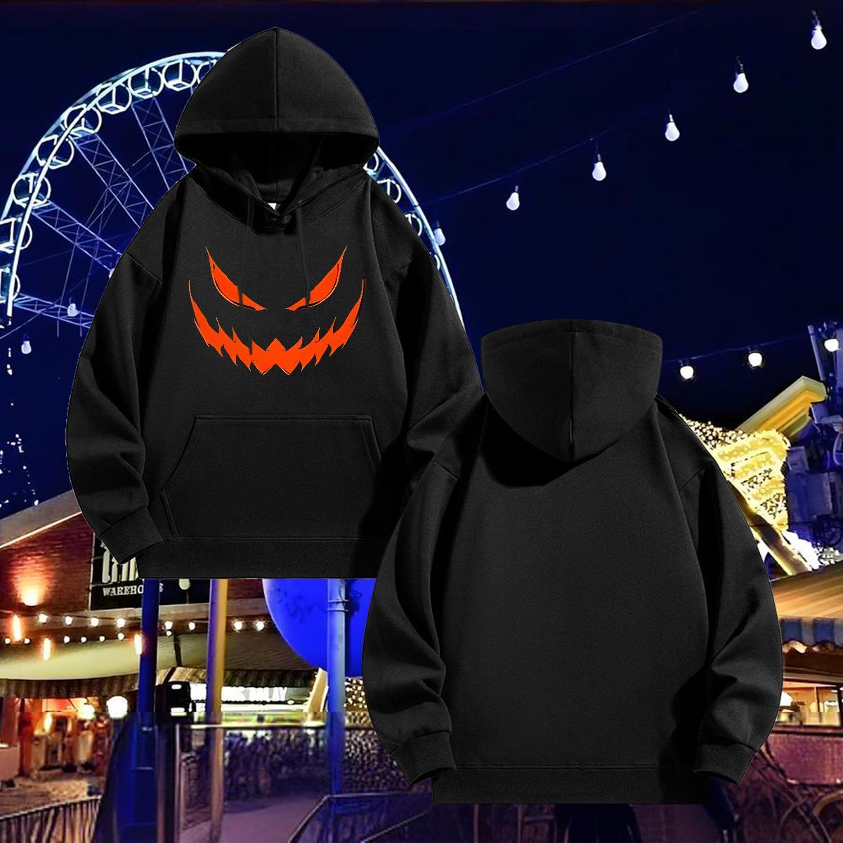 Classic Hooded Sweatshirt Drawstring Long Sleeve Comfortable Men Hoodie Hip Hop Clothings Anime Print Thick Fleece