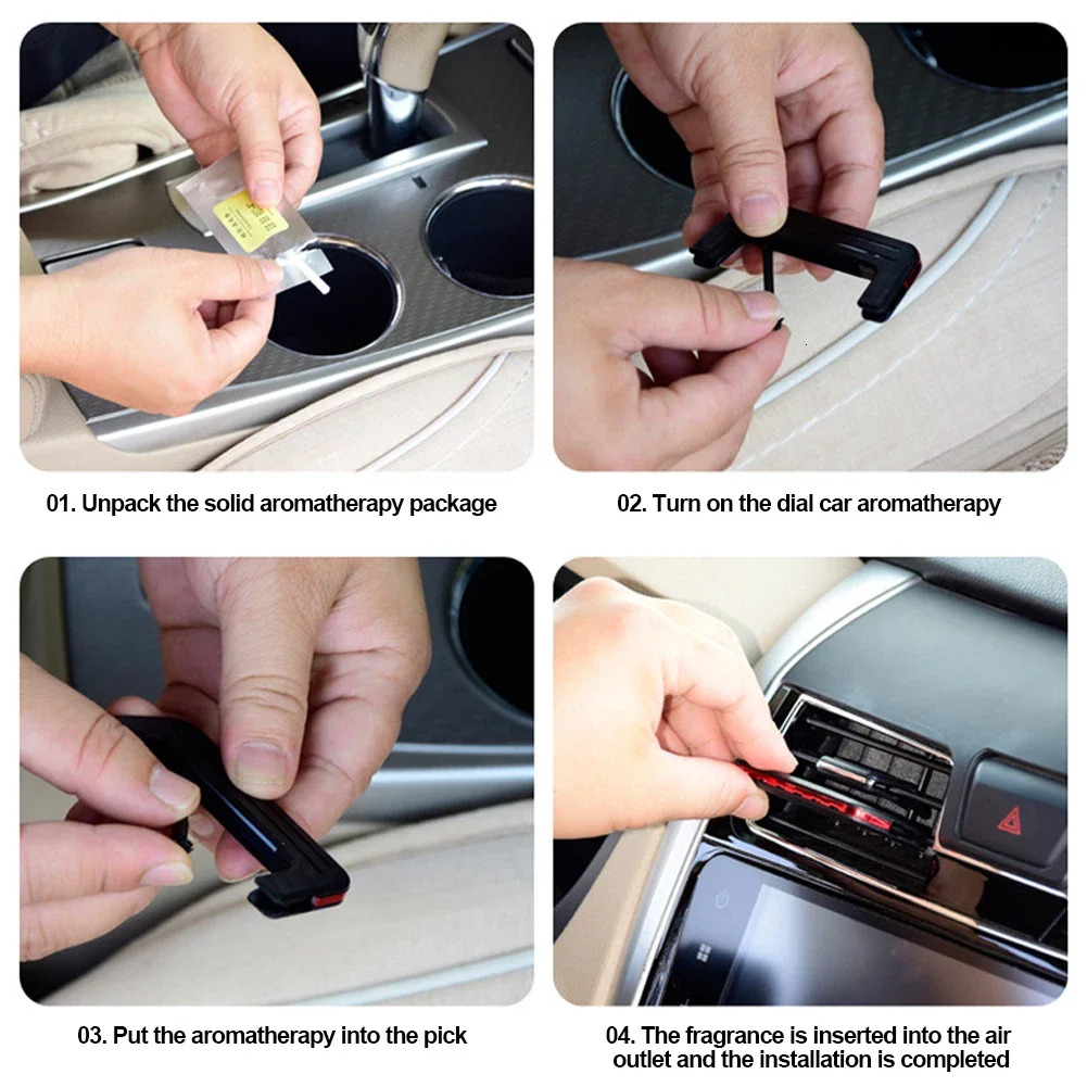 New Fragrance For Auto Vent Air Conditioner Clip Diffuser Solid Perfume Car Freshener