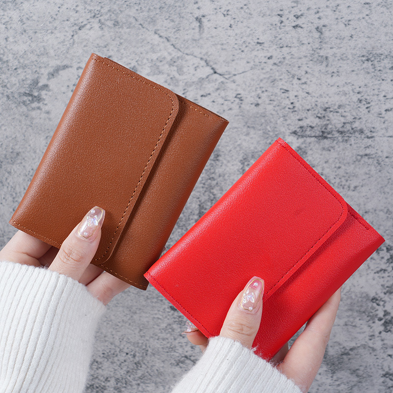 New Designer Minimalist Short Women's Ticket Clip Multi functional Card Bag Replacement Ultra Thin Smooth Wallet