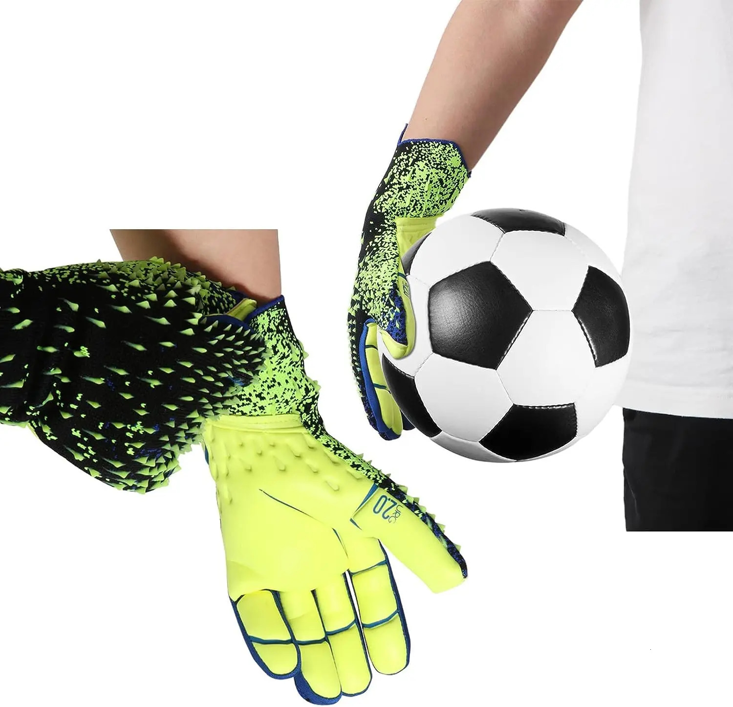 Latex goalkeeper gloves thick football professional protection adult and youth goalkeeper football goalkeeper football gloves 241030