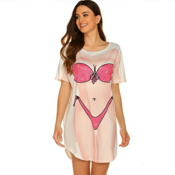 Creative designer T-shirt, women's beach cover, bikini printed casual dress