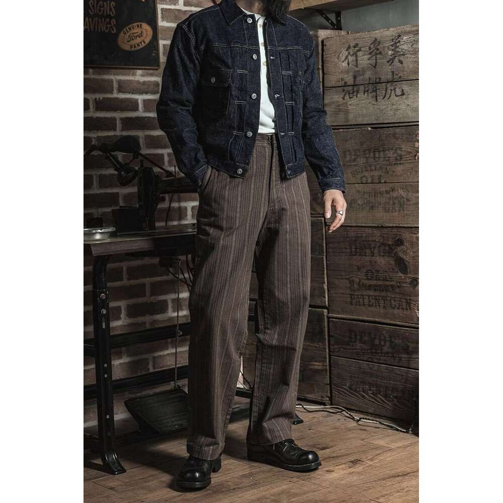 Bronson Lot 920 Old Time Pinstripe Work Pants Heritage Style Men's Suit Trousers