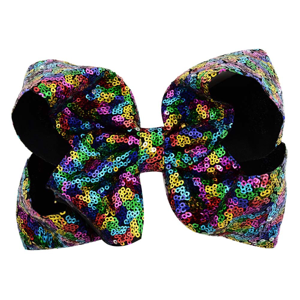 8 inch Sequin Hair Bow Mermaid Hairpin Baby kids Child Hairpin Headdress Colorful Mermaid Hair Clip Hair Accessories 6040