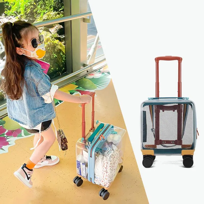tool air box Suitcases Fashion Transparent Luggage Children's Small Mini 14 Inch Boys And Girls Light Cute Boarding Travel Trolley Suitcase