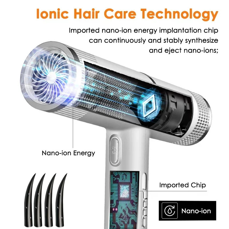 Professional Hair Dryer Infrared Negative Ionic Blow Dryer Cold Wind Salon Hair Styler Tool Hair Blower Electric Blow Drier 241031