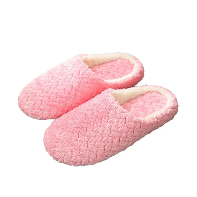 Womens indoor slider warm plush home female slider autumn winter shoes home flat home soft slider bedroom Y 241031