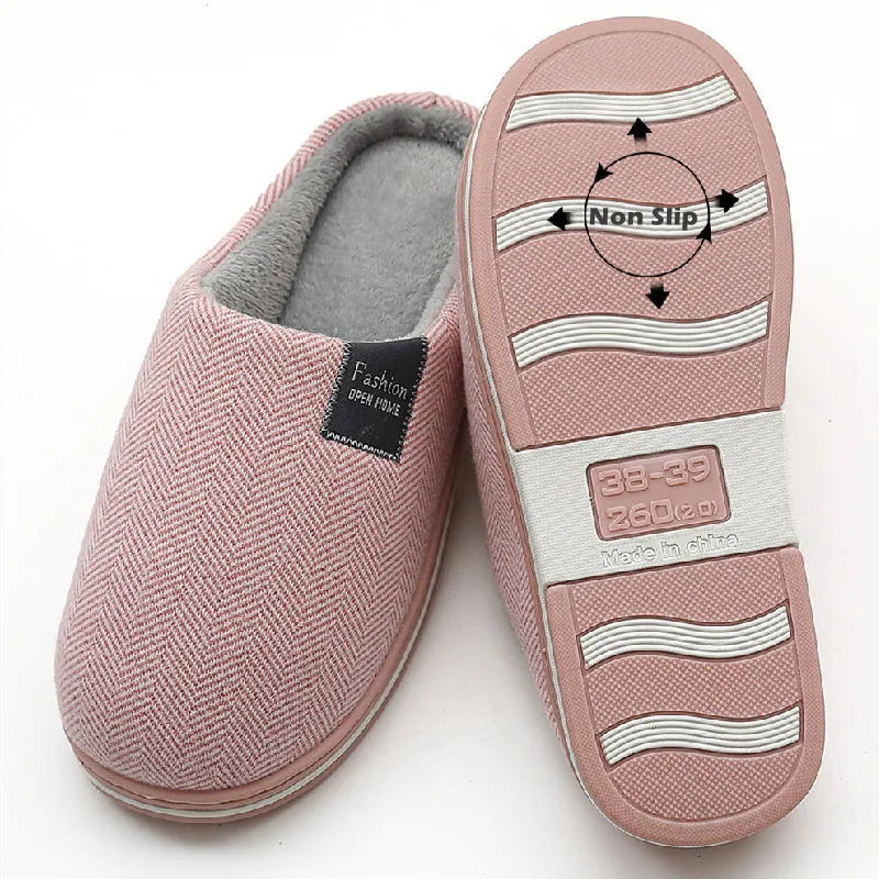 Large size mens winter home slider casual shoes womens soft warm house slider indoor bedroom no slider apartment couple floor slider 241031