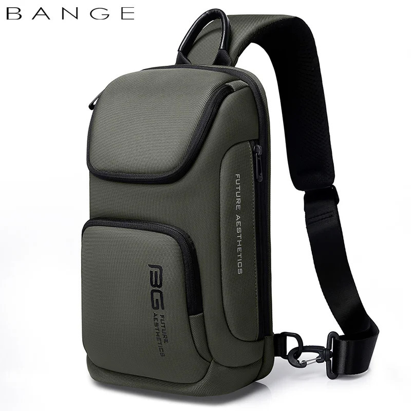 BANGE Crossbody Bag For Men Portable Waterproof Shoulder Messenger Bags Male Travel Short Trip Chest Fit 97 Inch iPad 241029