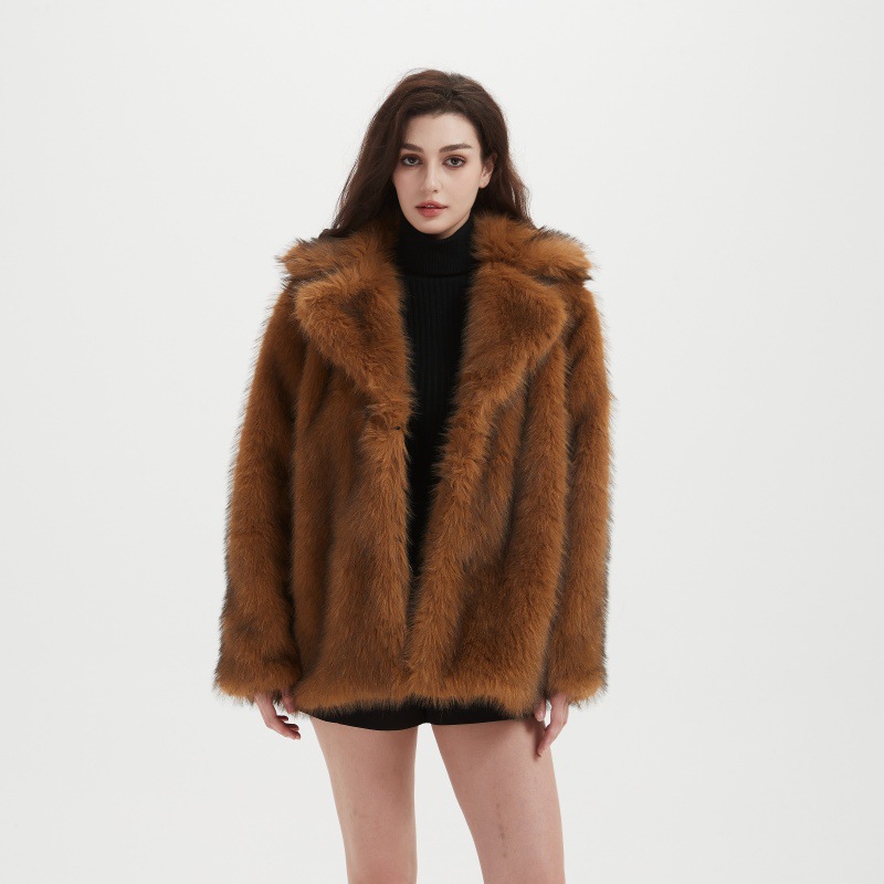 Women's Fur Advanced and environmentally friendly faux fur short coat