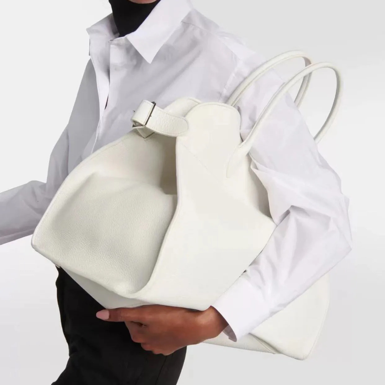 Genuine Leather Large Travel Margaux Handbag Women Shoulder Tote Bags Simple Classic High Quality Bolsa 11