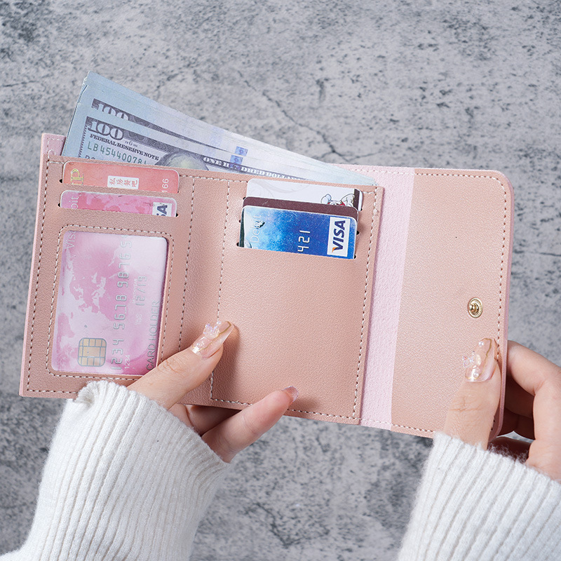 New Designer Minimalist Short Women's Ticket Clip Multi functional Card Bag Replacement Ultra Thin Smooth Wallet