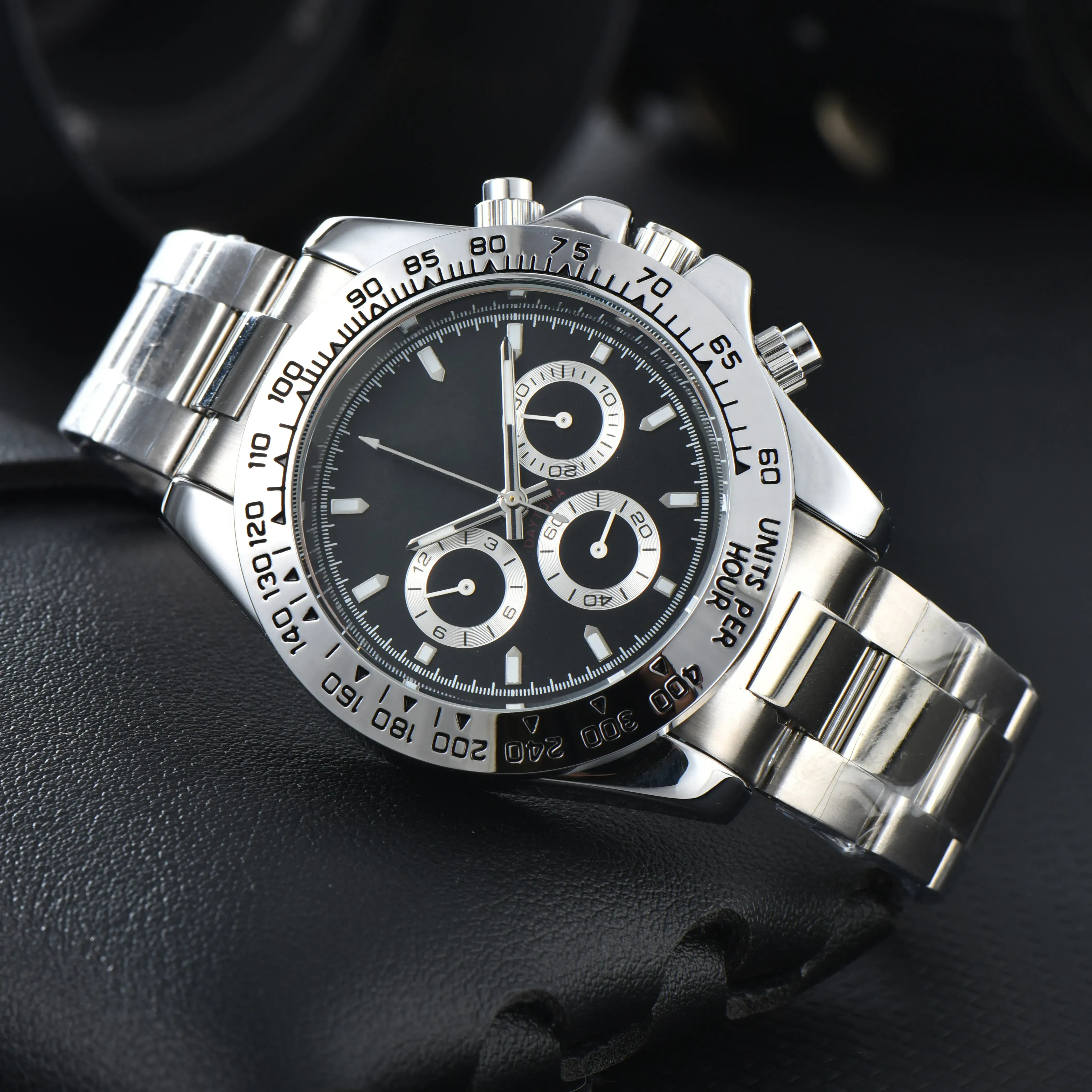 Men New Luxury Watches Popular Designer Full Function Hands Work Chronograph Fashion Quartz Movement Daily Waterproof Stainless Steel Quartz Wristwatches