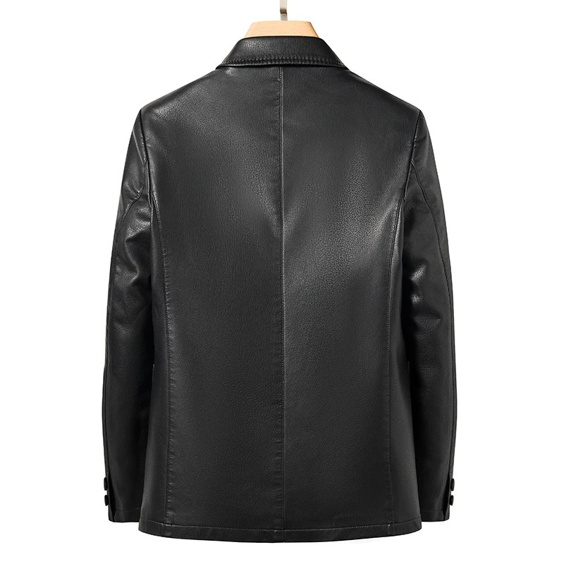 YN2330 Natural Sheep Leather Casual Suit Mens Jacket Slim Spring and Autumn Thin Section Black Brown 241031