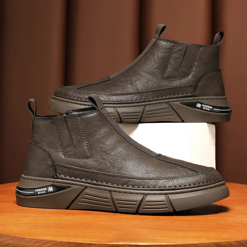 Mens bicycle mens winter high top anti slip wear-resistant waterproof spring and summer fashion fully matched 241031