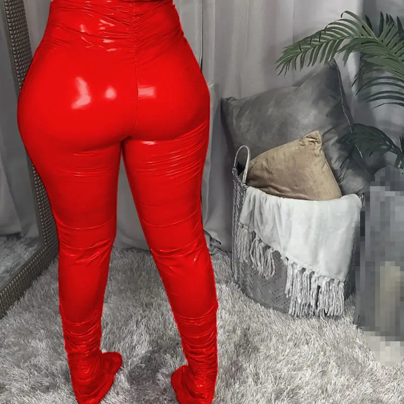 pants PU fall clothes for women leather pants winter clothes women warming trousers 241031