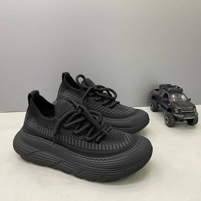 2025 New Man Sneakers Summer Black Weaving Breathable Mesh Atos Hommes Casual Quick-dry Soft Sole Men's Sport Shoes Outdoor