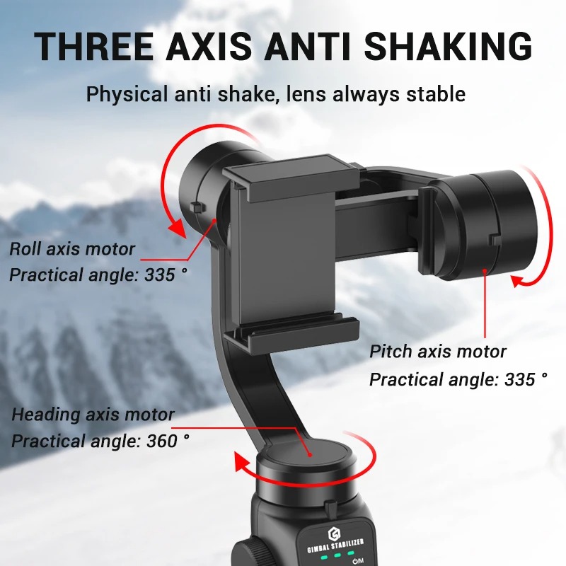 2024 New F10 3 Axis Anti Shake Handheld Gimbal Phone Video Record Vlog Stabilizer For iphone 15 Smartphone