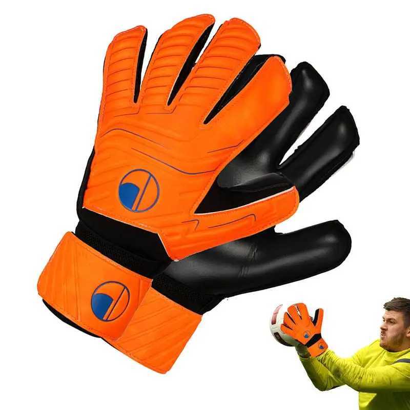 universal Goalkeeper Gloves Men Women Child Kids Football Soccer Goalie Gloves Non-slip Thicken Latex Glove Finger Save GuardXJ241030