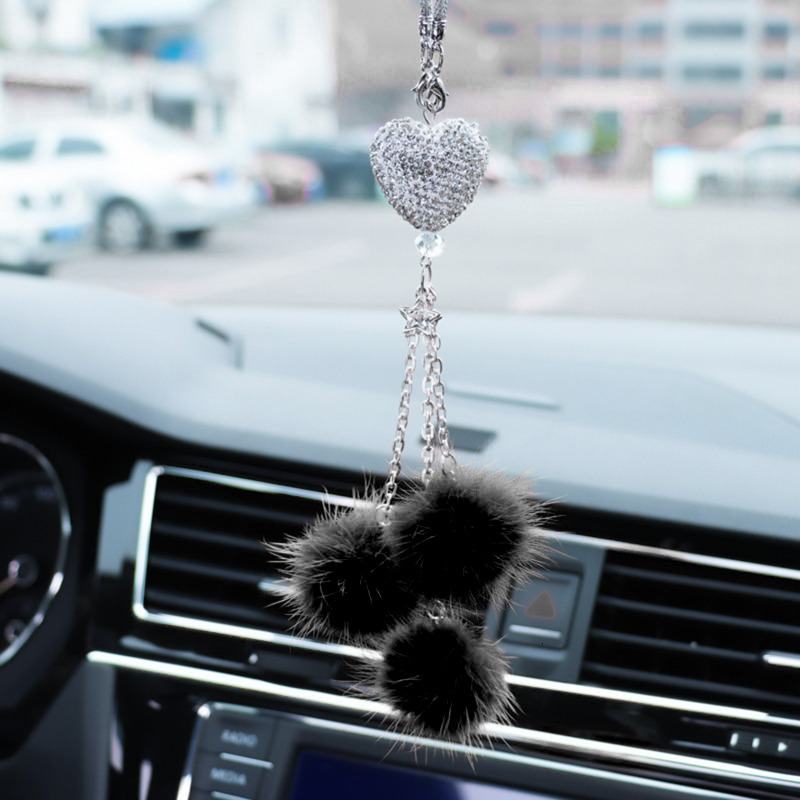 New Fashion Dia Car Accessorie Bg Hairball Rearview Mirror Pendant Birthday Gift Auto Decoraction Ornaments