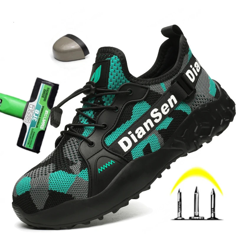 Work Sneakers Steel Toe Shoes Men Safety Shoes Puncture-Proof Work Shoes Boots Indestructible Footwear Security Lightweight 241031