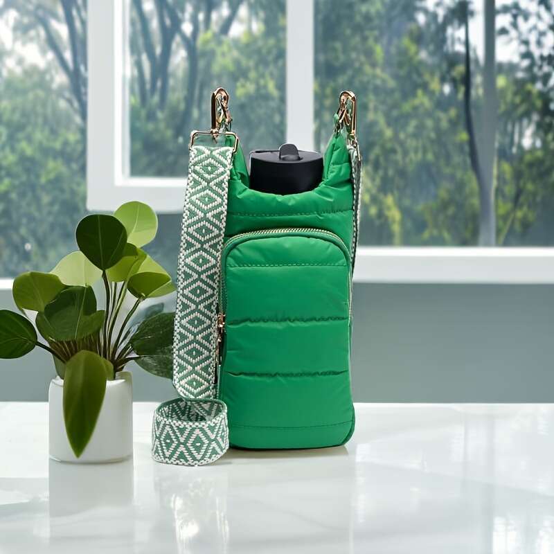 multifunctional outdoor down bottle cover with fashion shoulder strap crossbody bag for kettle protection