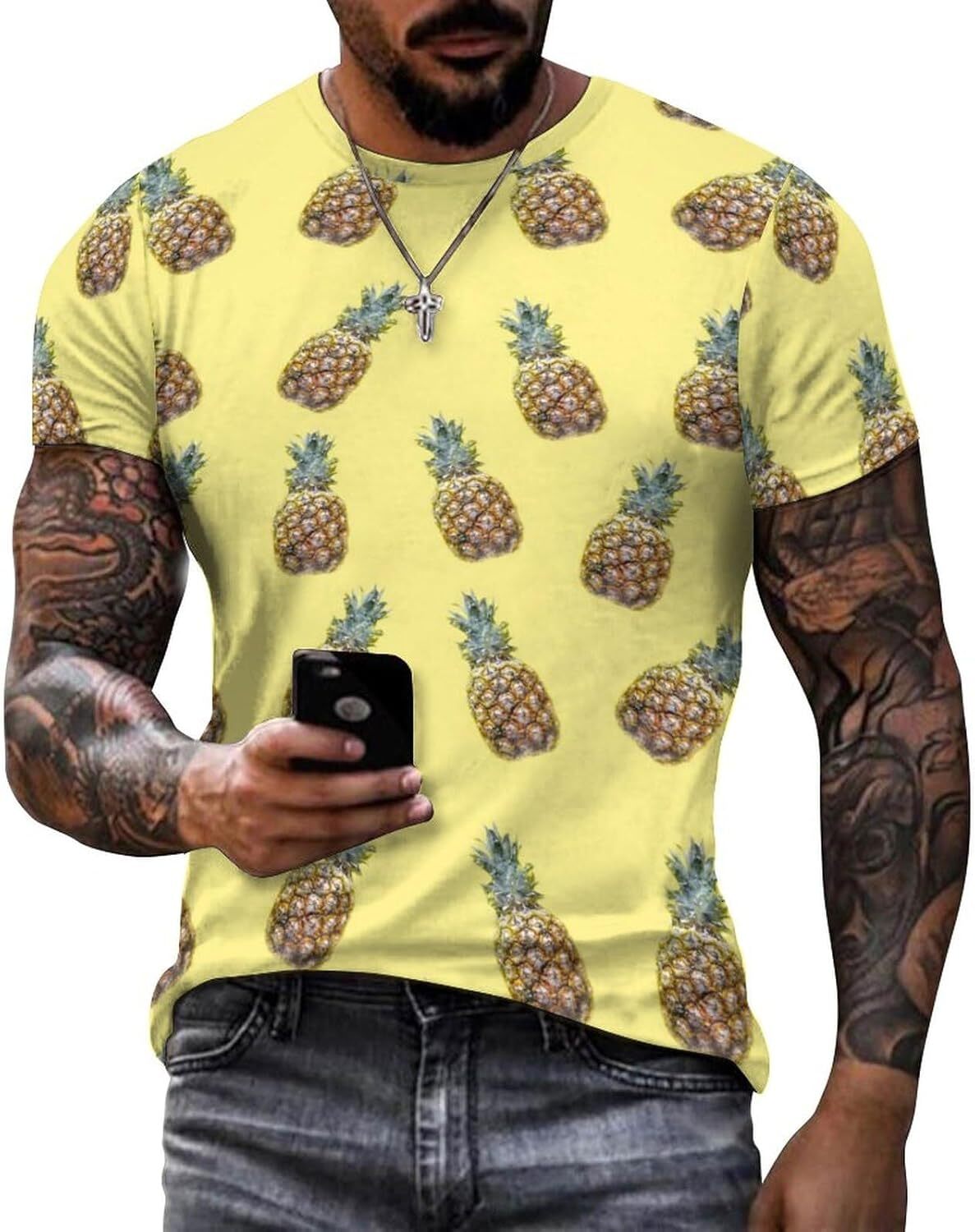 Mens T Shirt Pineap… - image